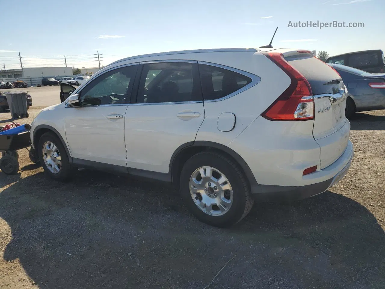 2016 Honda Cr-v Touring White vin: 5J6RM3H99GL018323