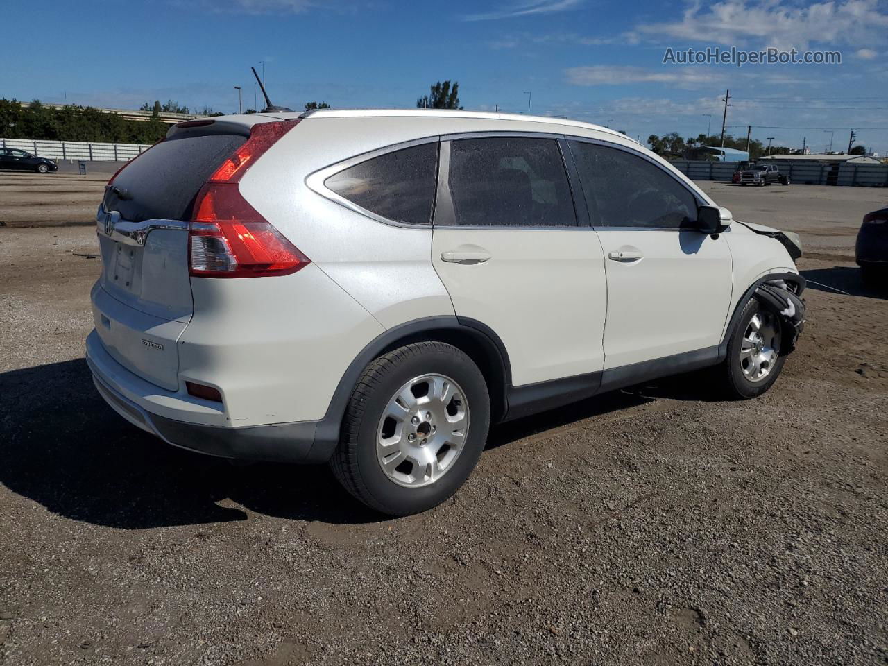 2016 Honda Cr-v Touring White vin: 5J6RM3H99GL018323