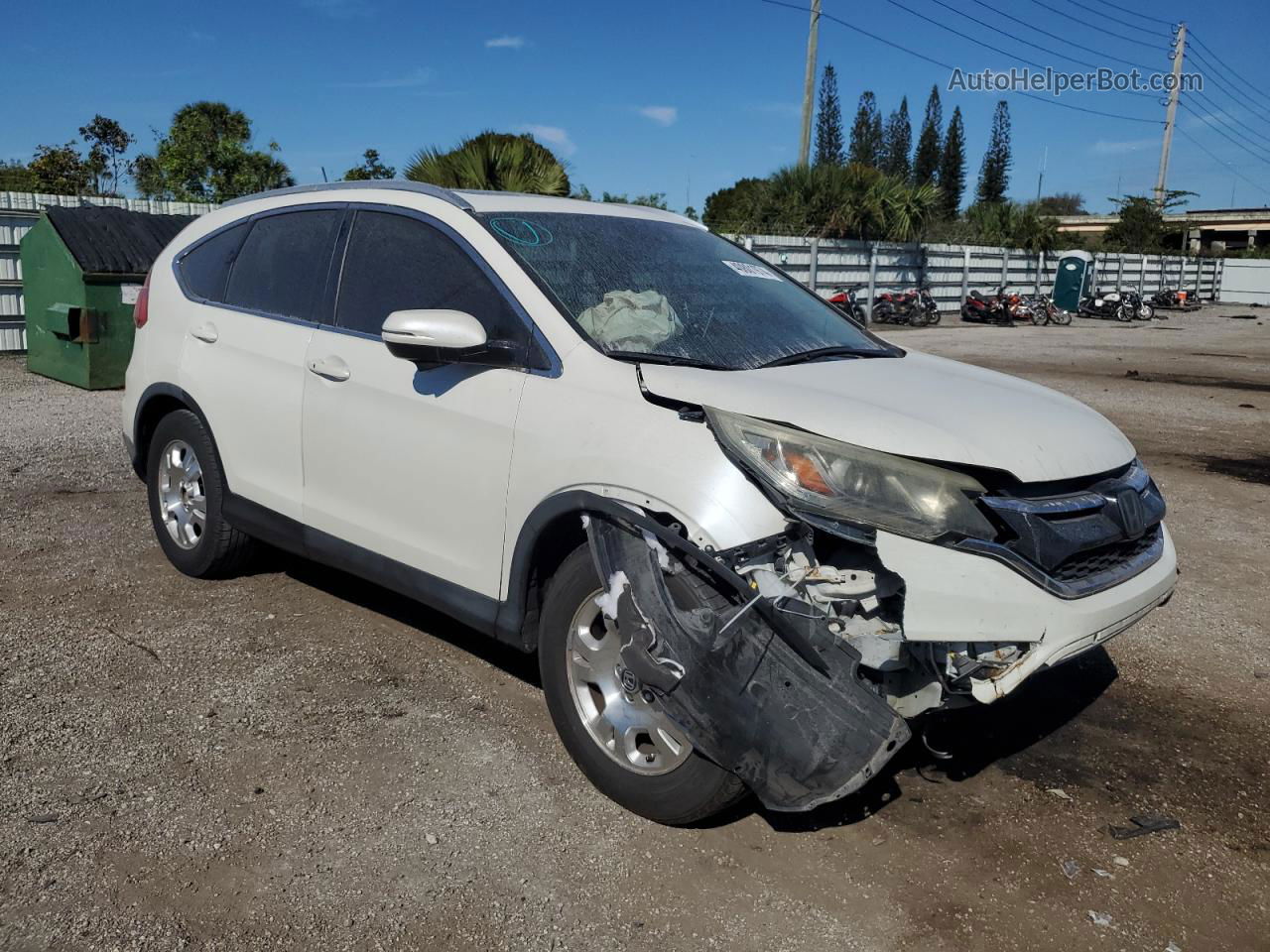 2016 Honda Cr-v Touring White vin: 5J6RM3H99GL018323