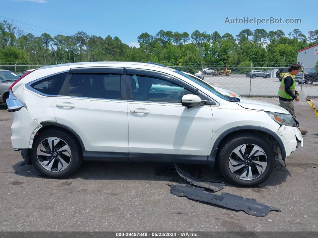 2016 Honda Cr-v Touring White vin: 5J6RM3H9XGL009453