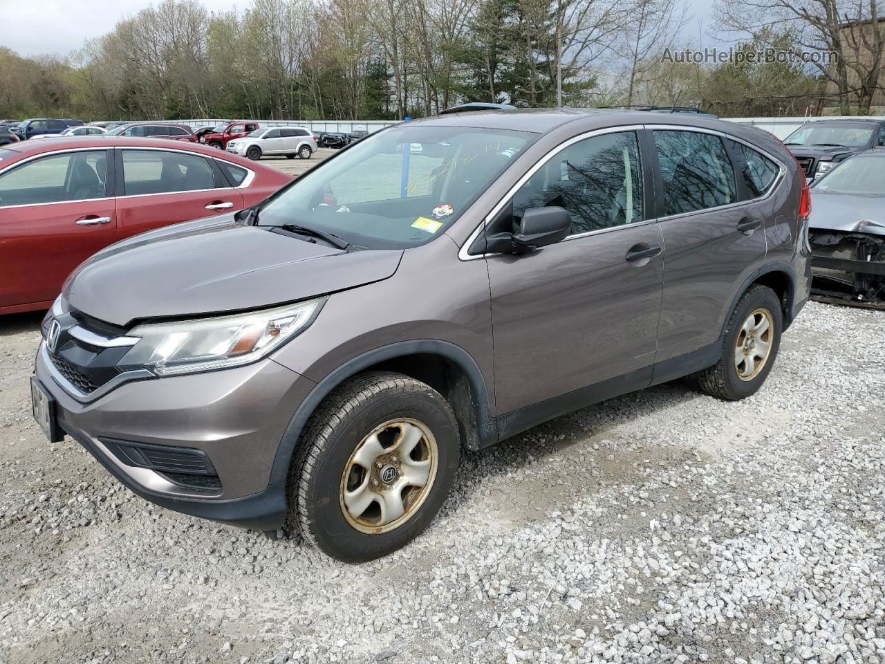 2015 Honda Cr-v Lx Коричневый vin: 5J6RM4H30FL041358