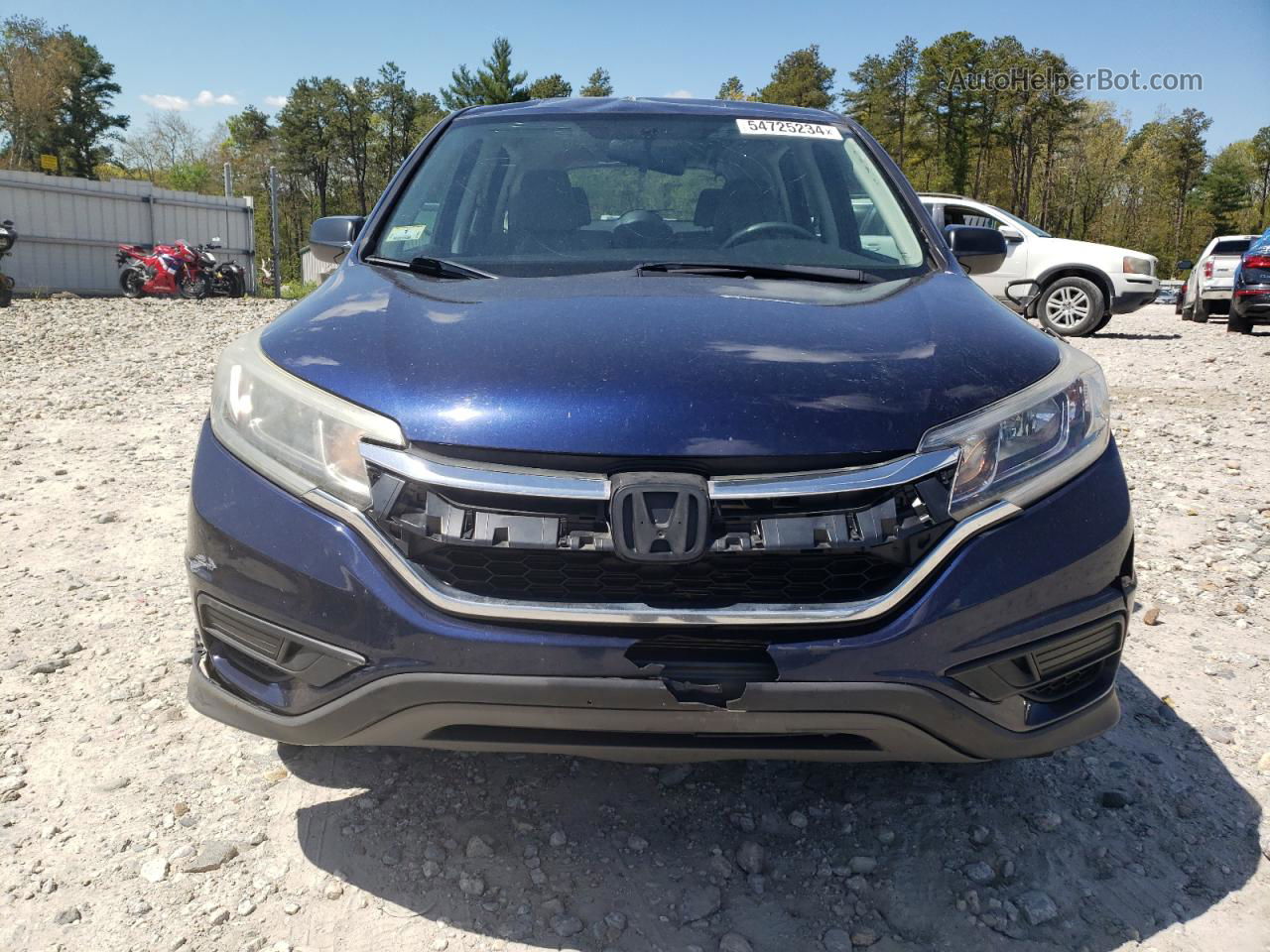 2015 Honda Cr-v Lx Blue vin: 5J6RM4H30FL063313