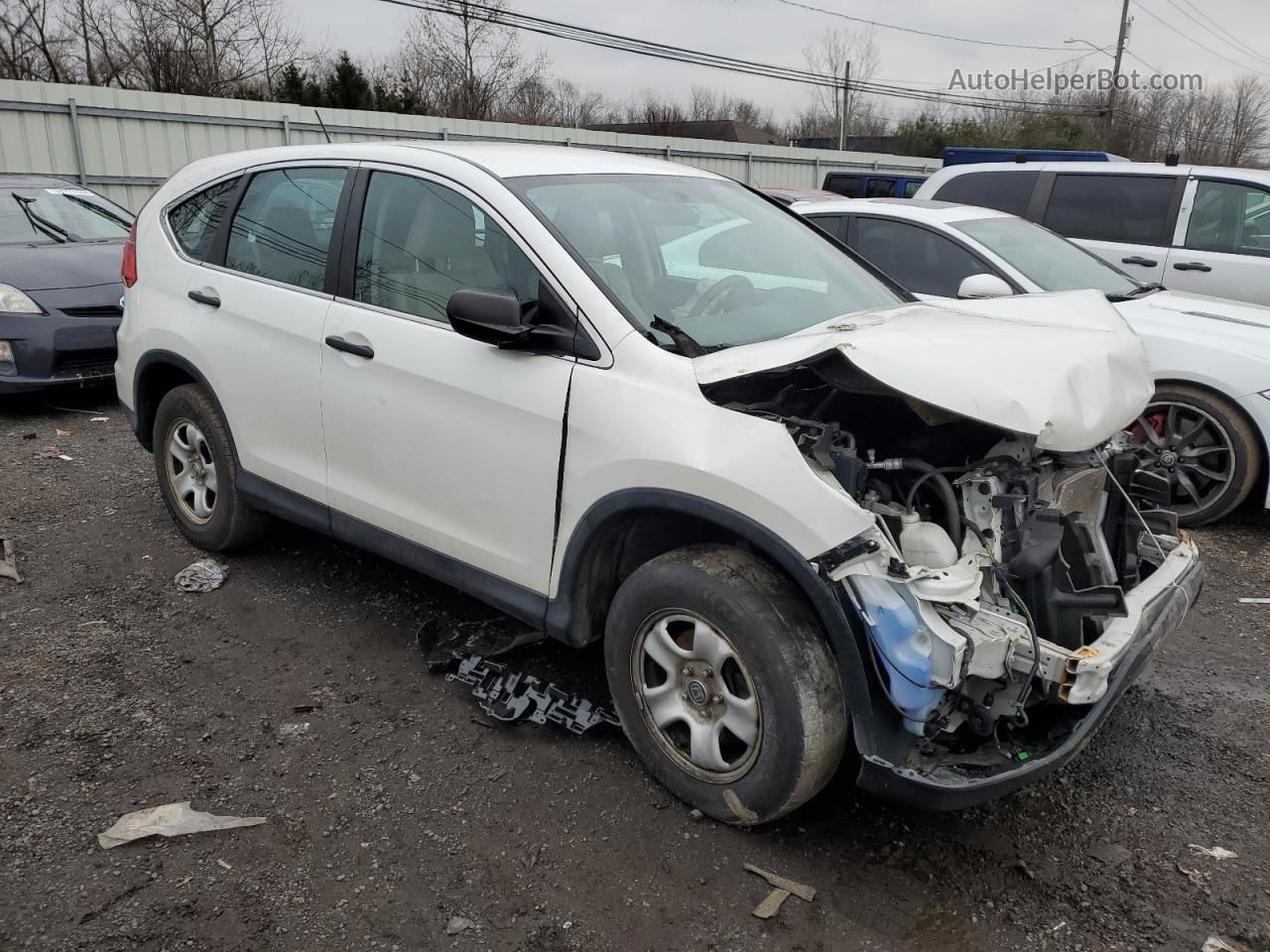 2016 Honda Cr-v Lx White vin: 5J6RM4H30GL014016