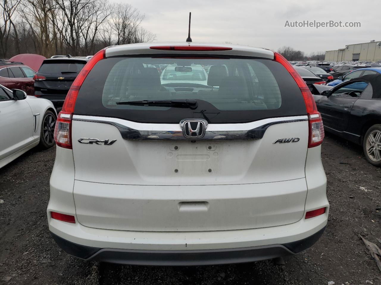 2016 Honda Cr-v Lx White vin: 5J6RM4H30GL014016