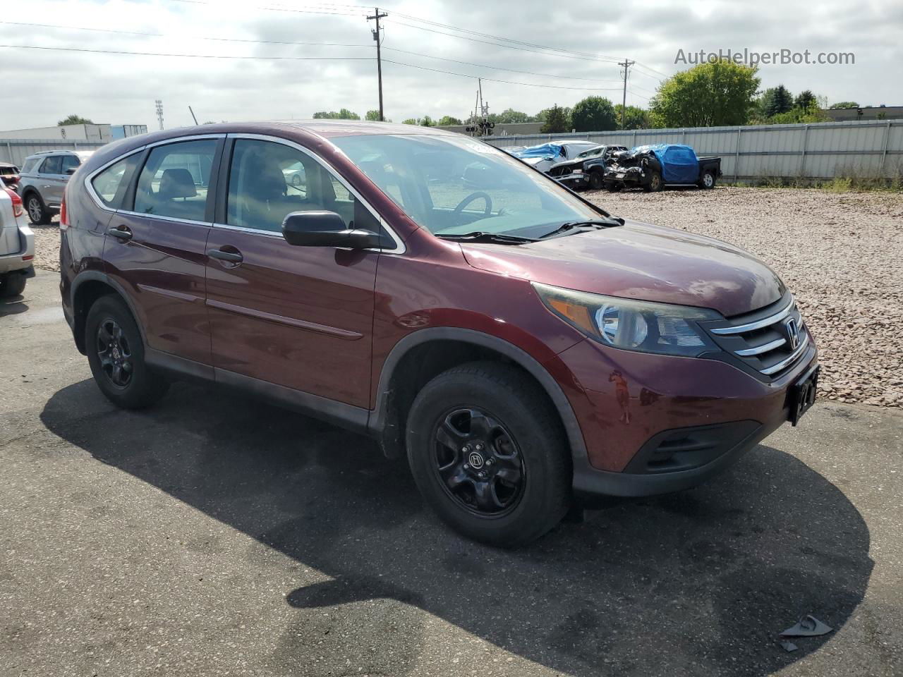 2012 Honda Cr-v Lx Красный vin: 5J6RM4H31CL076311