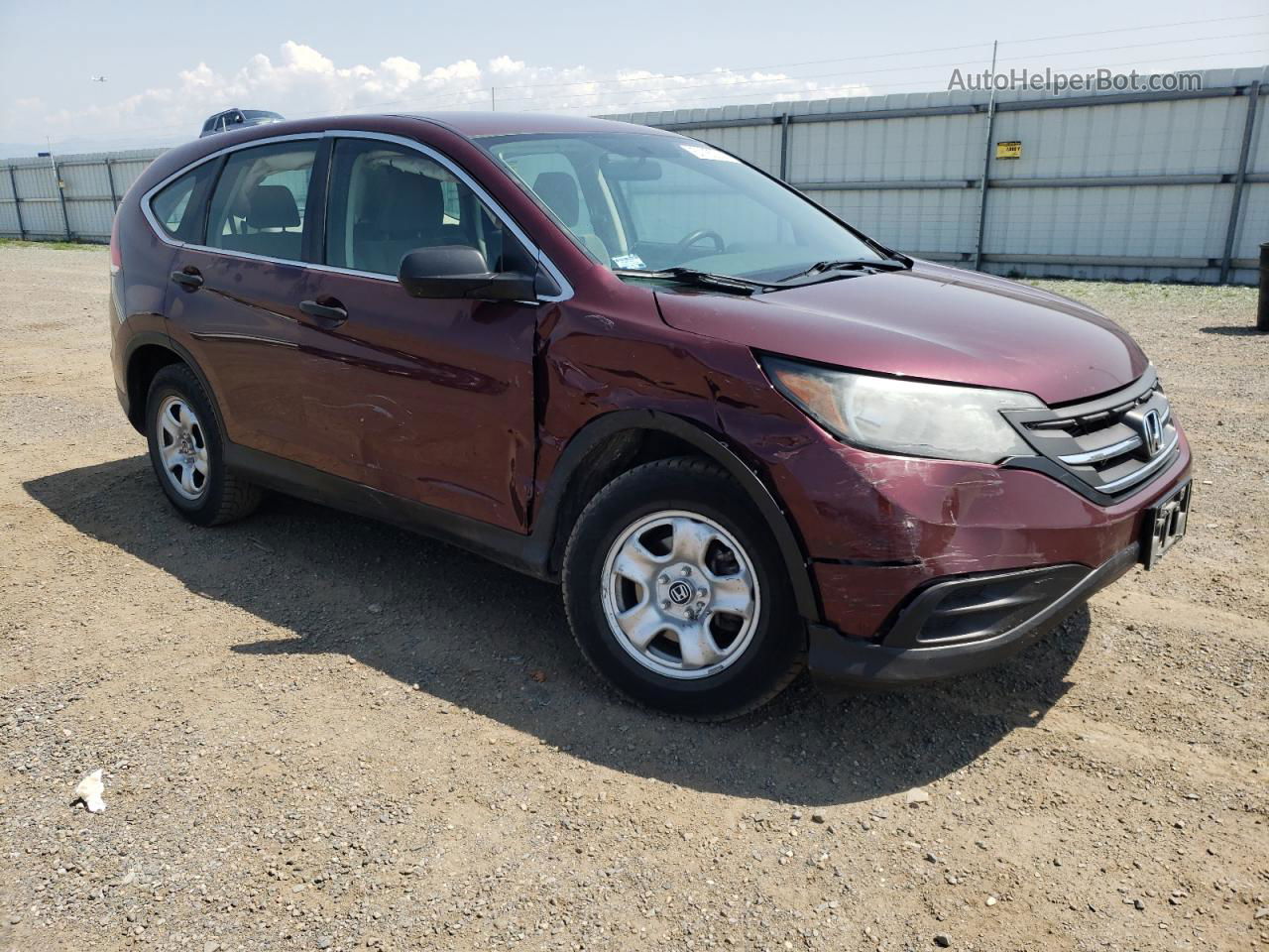 2013 Honda Cr-v Lx Maroon vin: 5J6RM4H31DL010374