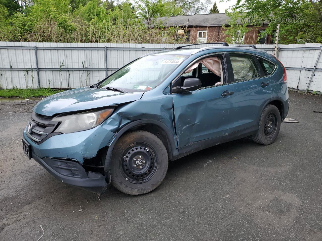 2013 Honda Cr-v Lx Blue vin: 5J6RM4H31DL047618