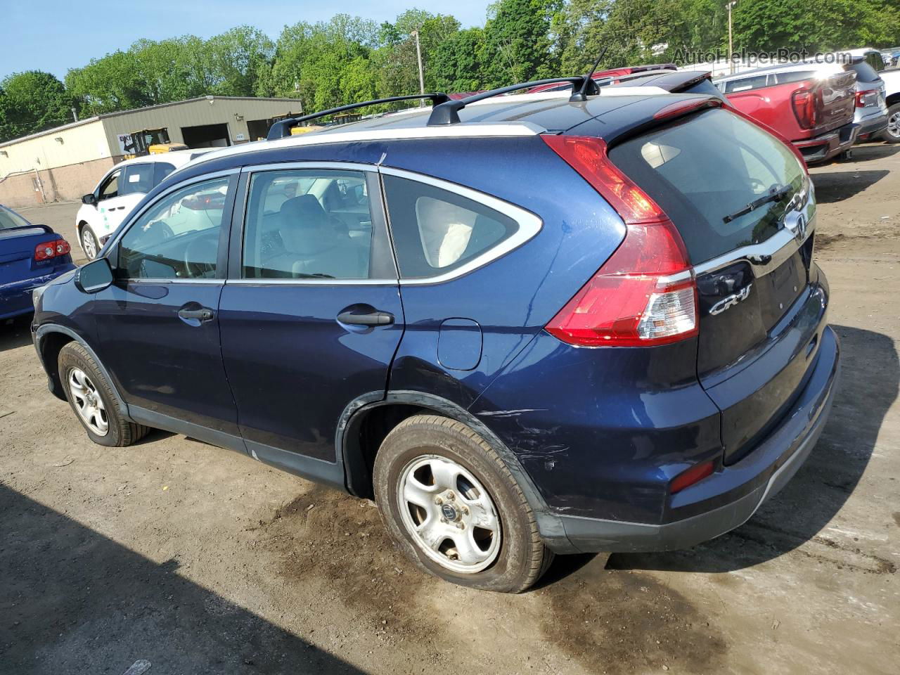 2015 Honda Cr-v Lx Blue vin: 5J6RM4H31FL021037