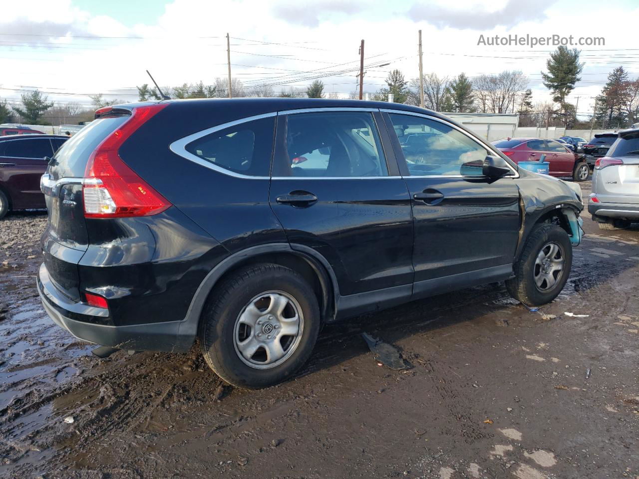 2015 Honda Cr-v Lx Black vin: 5J6RM4H31FL056970