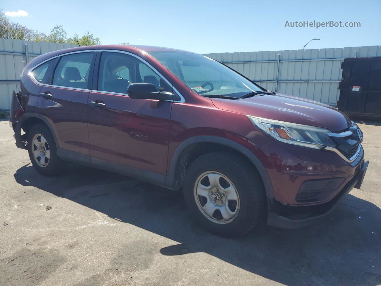 2015 Honda Cr-v Lx Темно-бордовый vin: 5J6RM4H31FL065233