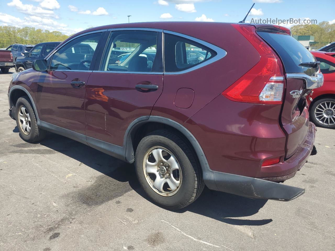 2015 Honda Cr-v Lx Темно-бордовый vin: 5J6RM4H31FL065233