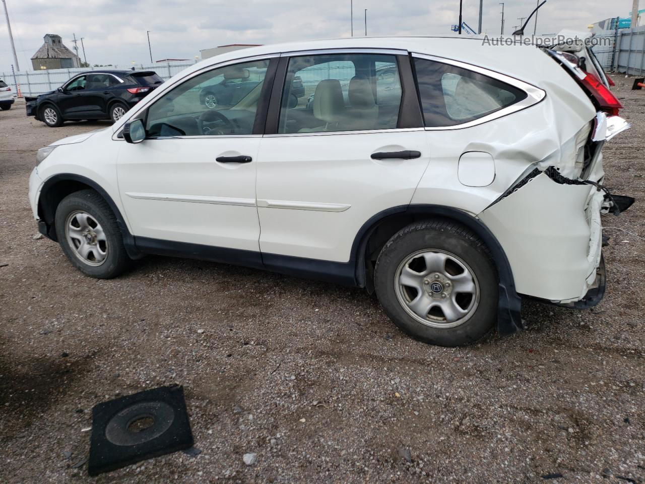 2016 Honda Cr-v Lx White vin: 5J6RM4H31GL138618