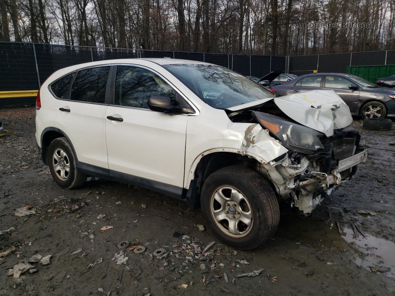 2013 Honda Cr-v Lx White vin: 5J6RM4H32DL054738