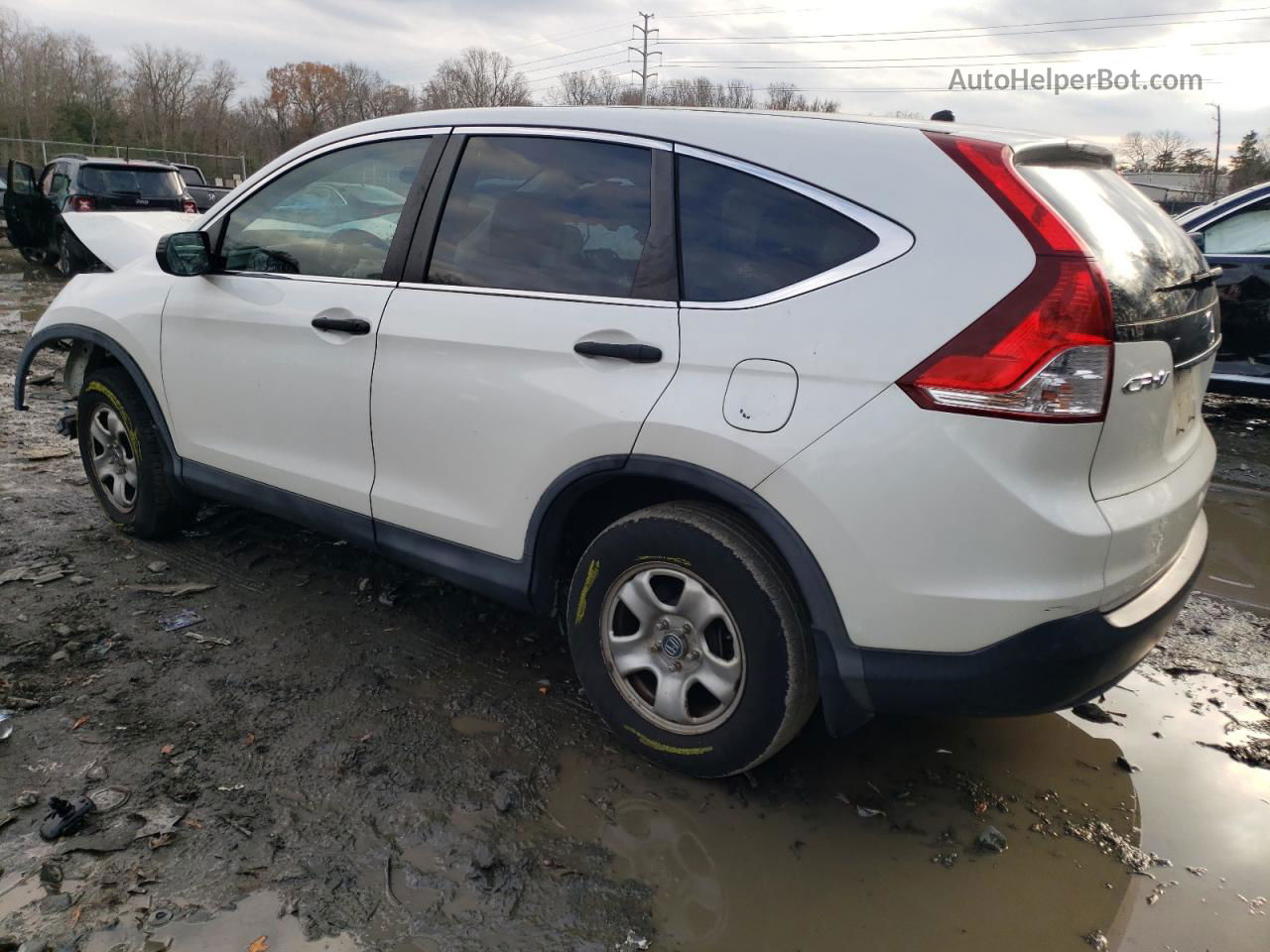 2013 Honda Cr-v Lx White vin: 5J6RM4H32DL054738