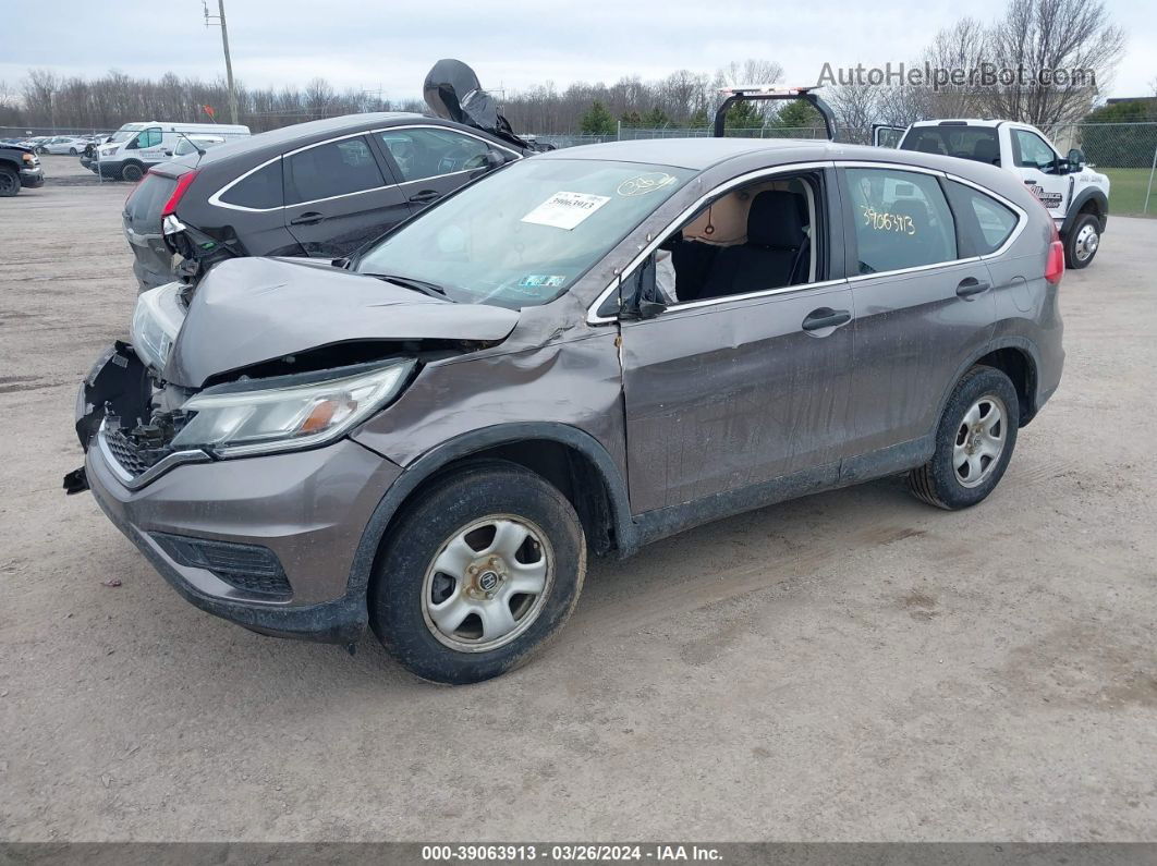 2015 Honda Cr-v Lx Brown vin: 5J6RM4H32FL047291