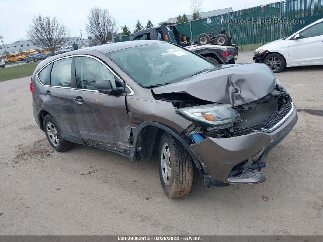 2015 Honda Cr-v Lx Brown vin: 5J6RM4H32FL047291