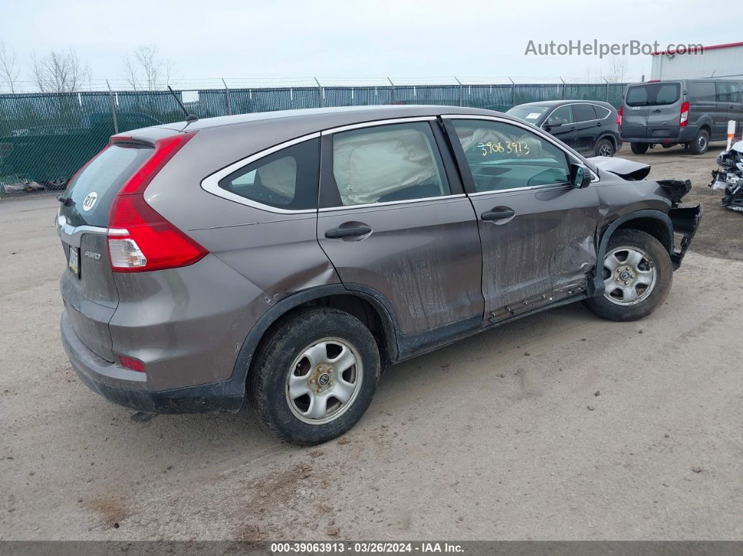 2015 Honda Cr-v Lx Brown vin: 5J6RM4H32FL047291