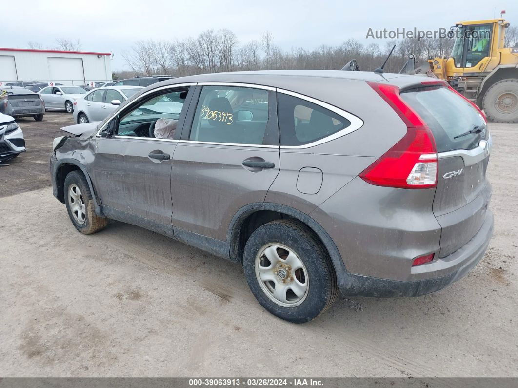 2015 Honda Cr-v Lx Brown vin: 5J6RM4H32FL047291