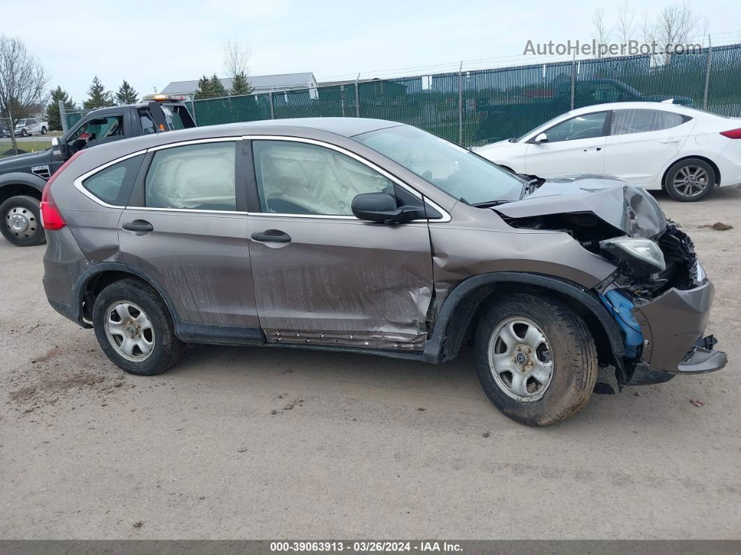 2015 Honda Cr-v Lx Brown vin: 5J6RM4H32FL047291