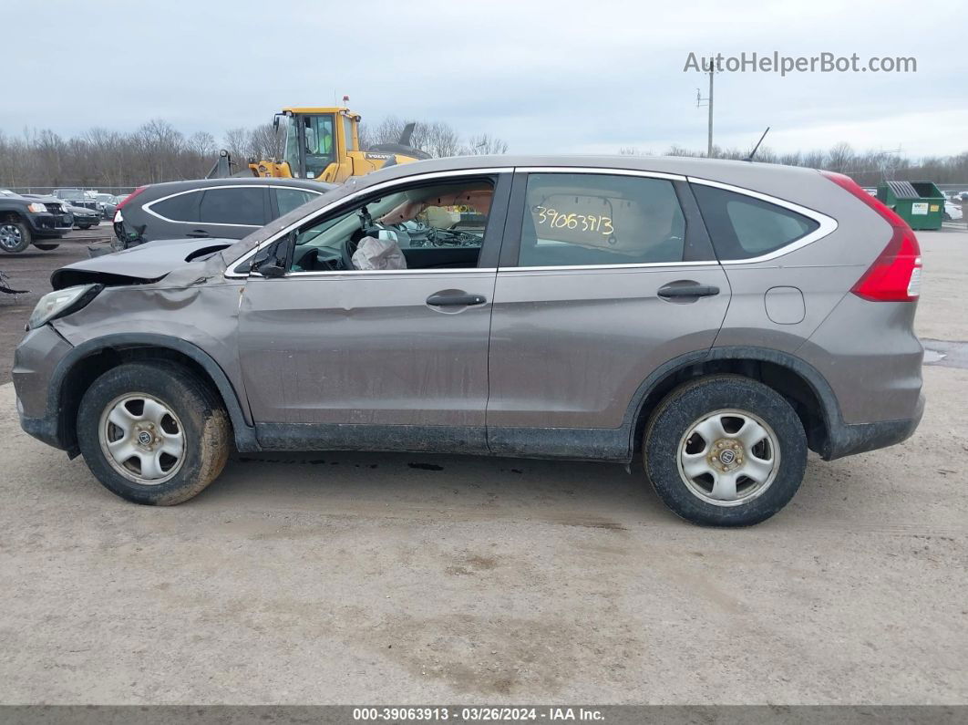 2015 Honda Cr-v Lx Brown vin: 5J6RM4H32FL047291