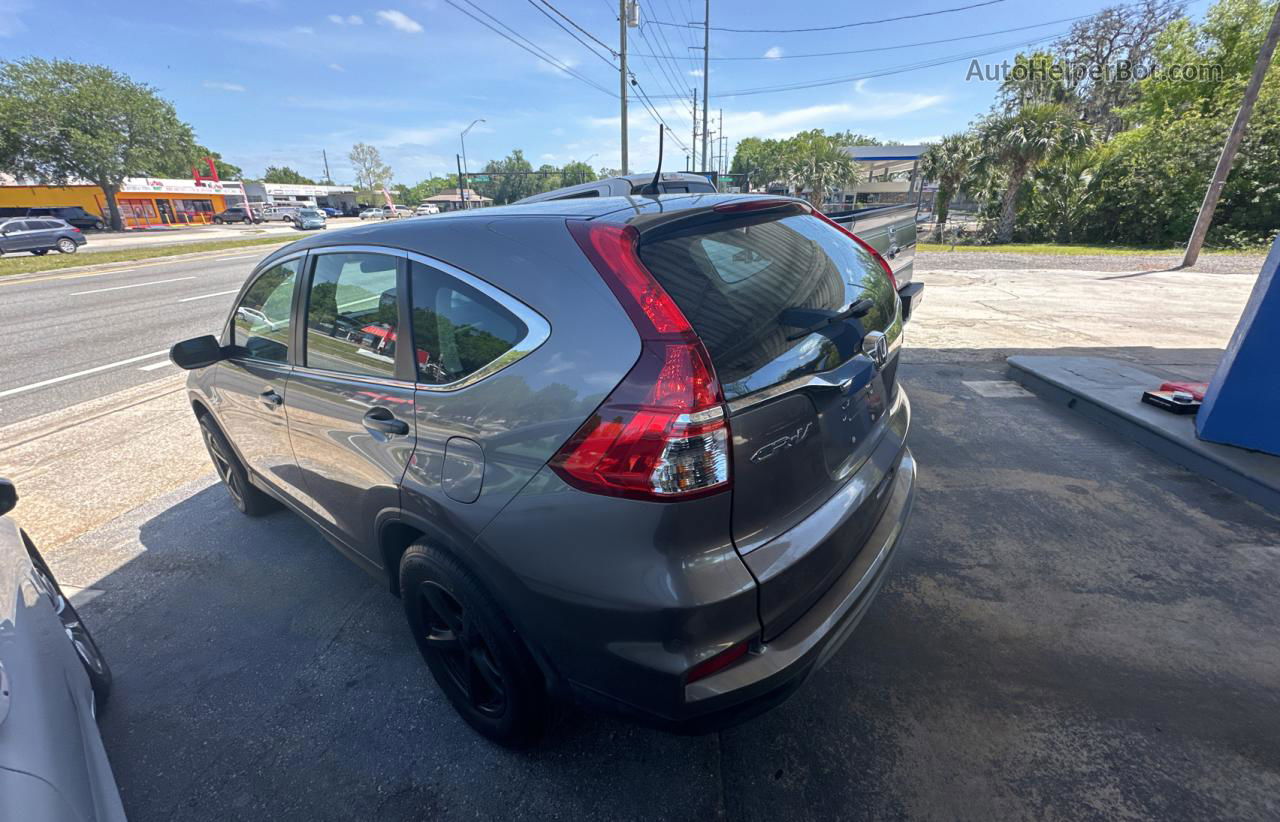 2015 Honda Cr-v Lx Gray vin: 5J6RM4H32FL051695