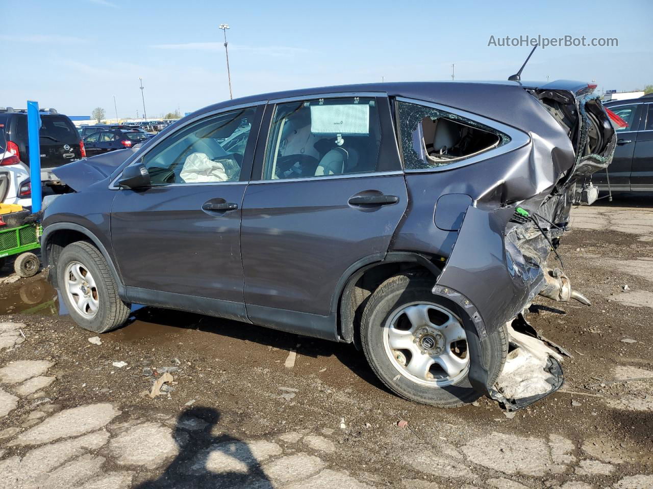 2015 Honda Cr-v Lx Gray vin: 5J6RM4H32FL131062