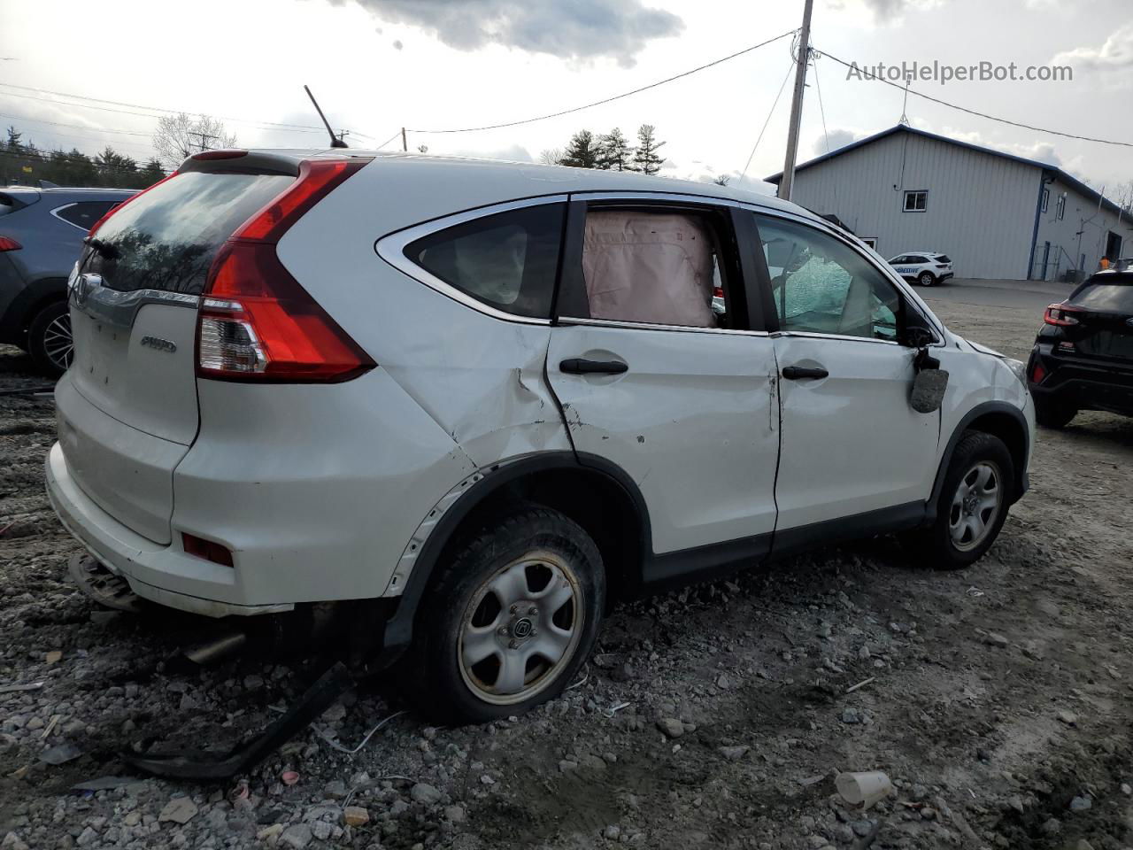 2016 Honda Cr-v Lx White vin: 5J6RM4H32GL020772