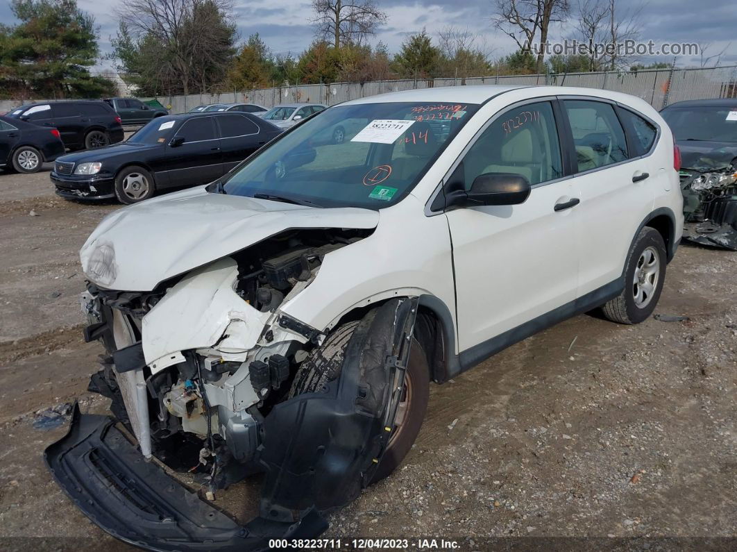 2016 Honda Cr-v Lx White vin: 5J6RM4H32GL074539