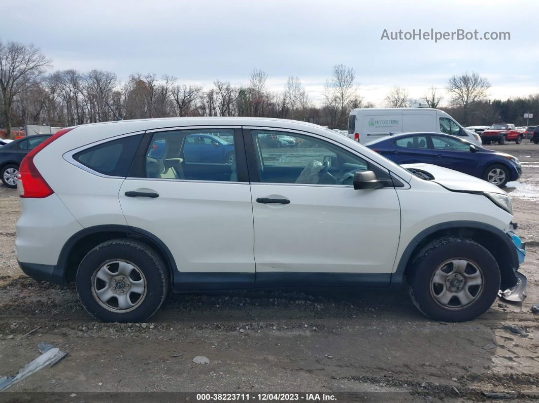 2016 Honda Cr-v Lx White vin: 5J6RM4H32GL074539