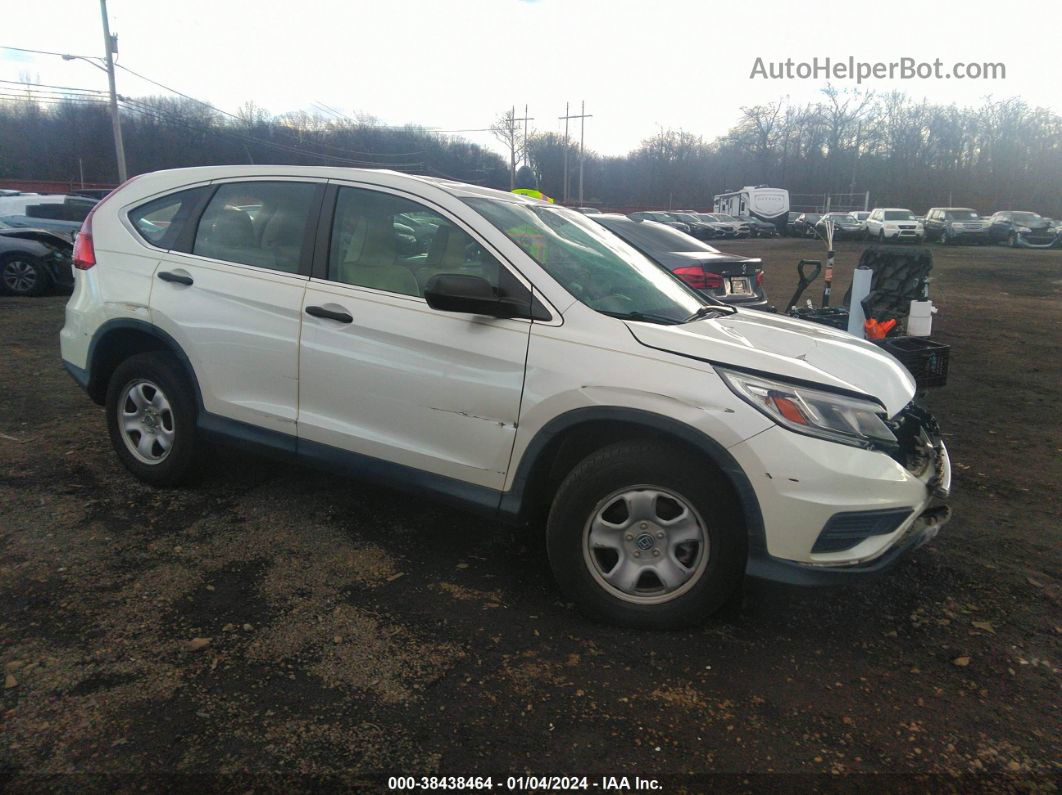 2016 Honda Cr-v Lx White vin: 5J6RM4H32GL120869