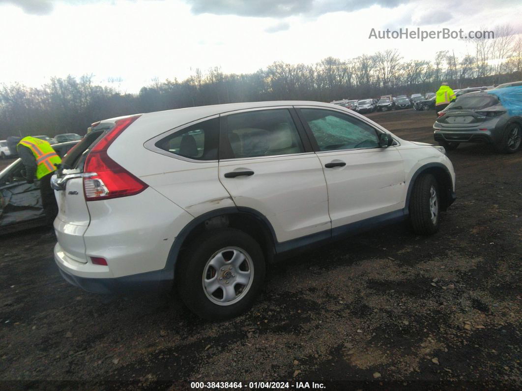 2016 Honda Cr-v Lx White vin: 5J6RM4H32GL120869