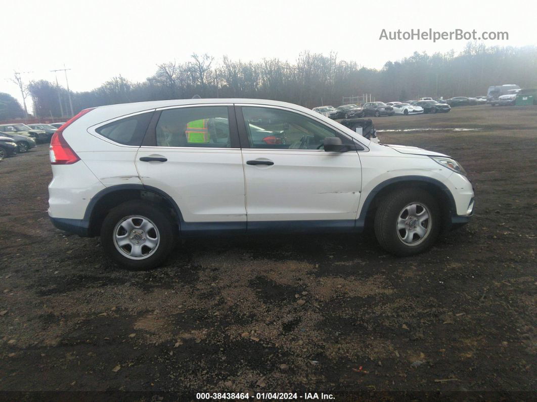 2016 Honda Cr-v Lx White vin: 5J6RM4H32GL120869