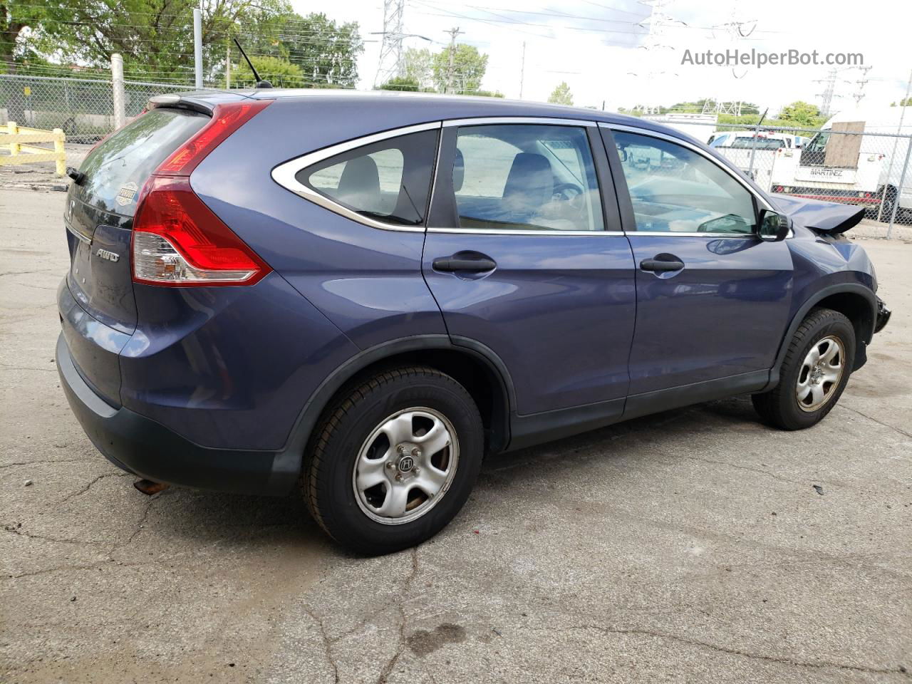 2012 Honda Cr-v Lx Blue vin: 5J6RM4H33CL041317