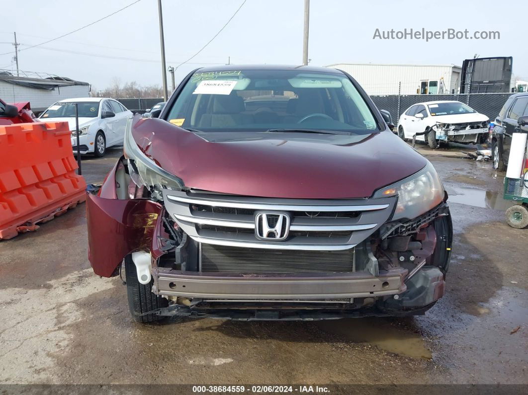 2012 Honda Cr-v Lx Burgundy vin: 5J6RM4H33CL068064