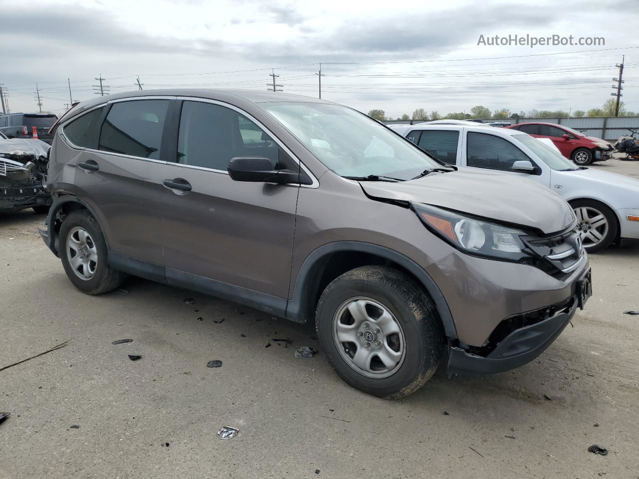 2012 Honda Cr-v Lx Коричневый vin: 5J6RM4H33CL074561