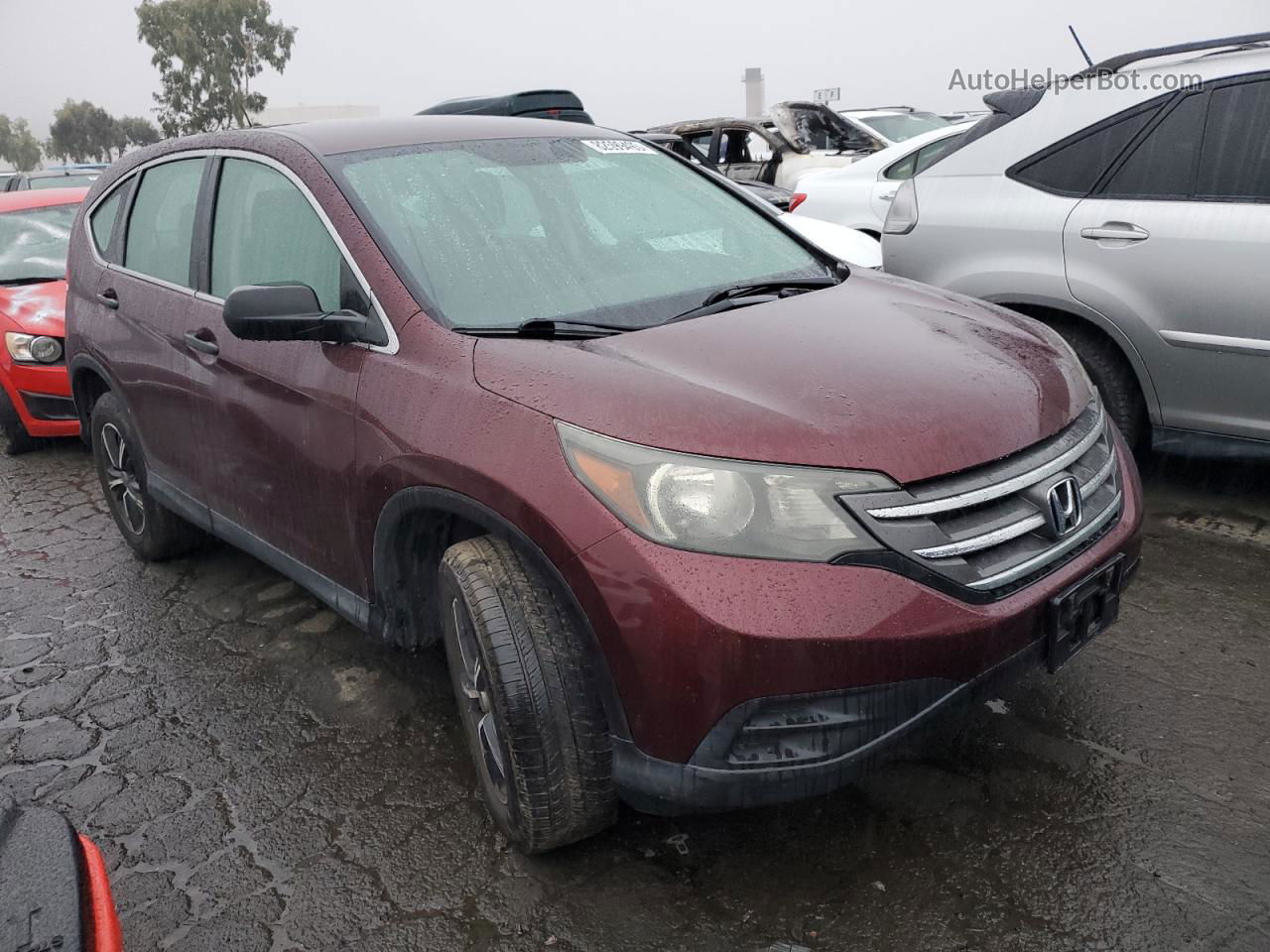 2013 Honda Cr-v Lx Бордовый vin: 5J6RM4H33DL058734