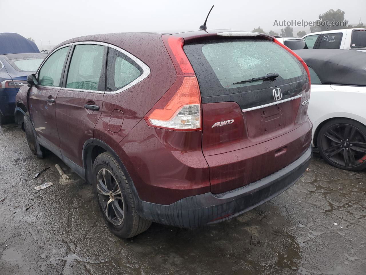 2013 Honda Cr-v Lx Бордовый vin: 5J6RM4H33DL058734