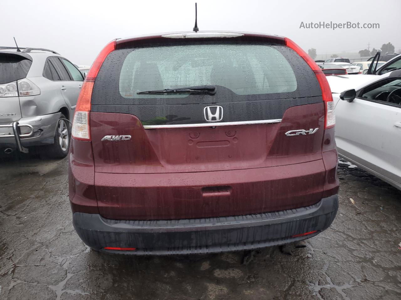 2013 Honda Cr-v Lx Бордовый vin: 5J6RM4H33DL058734