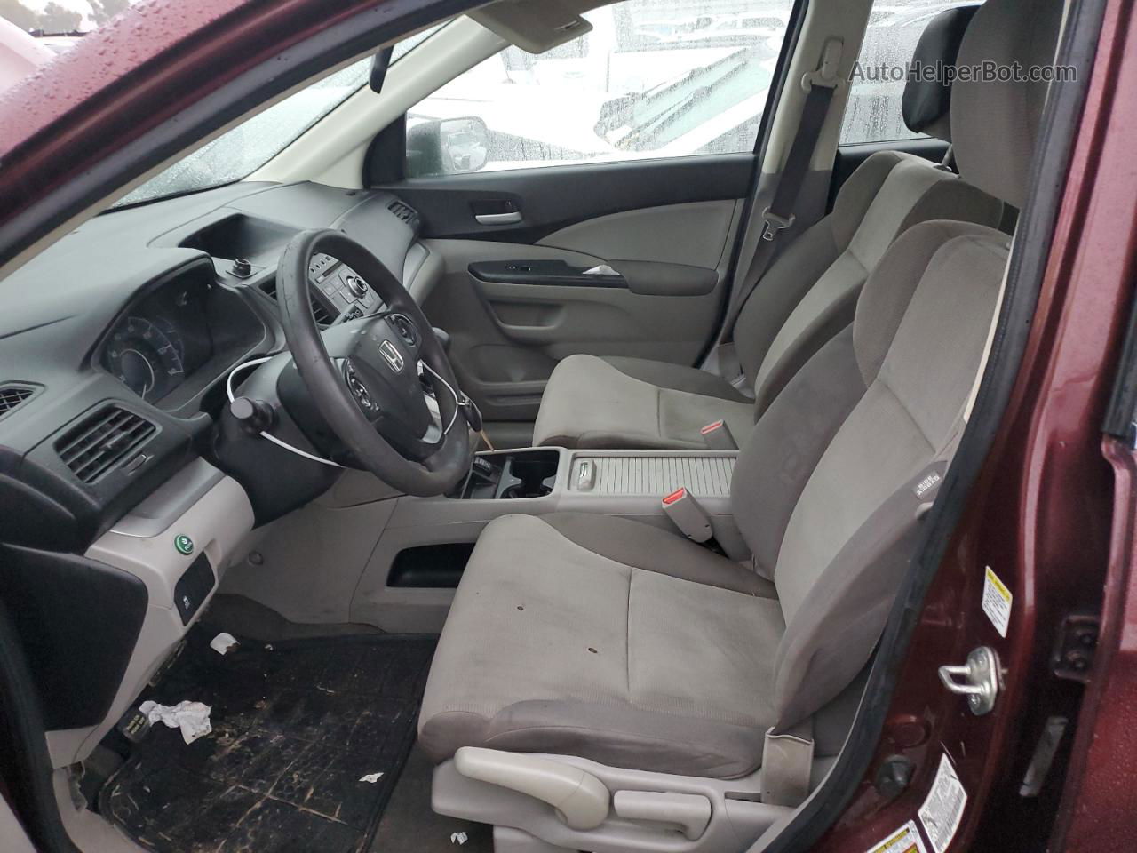 2013 Honda Cr-v Lx Burgundy vin: 5J6RM4H33DL058734