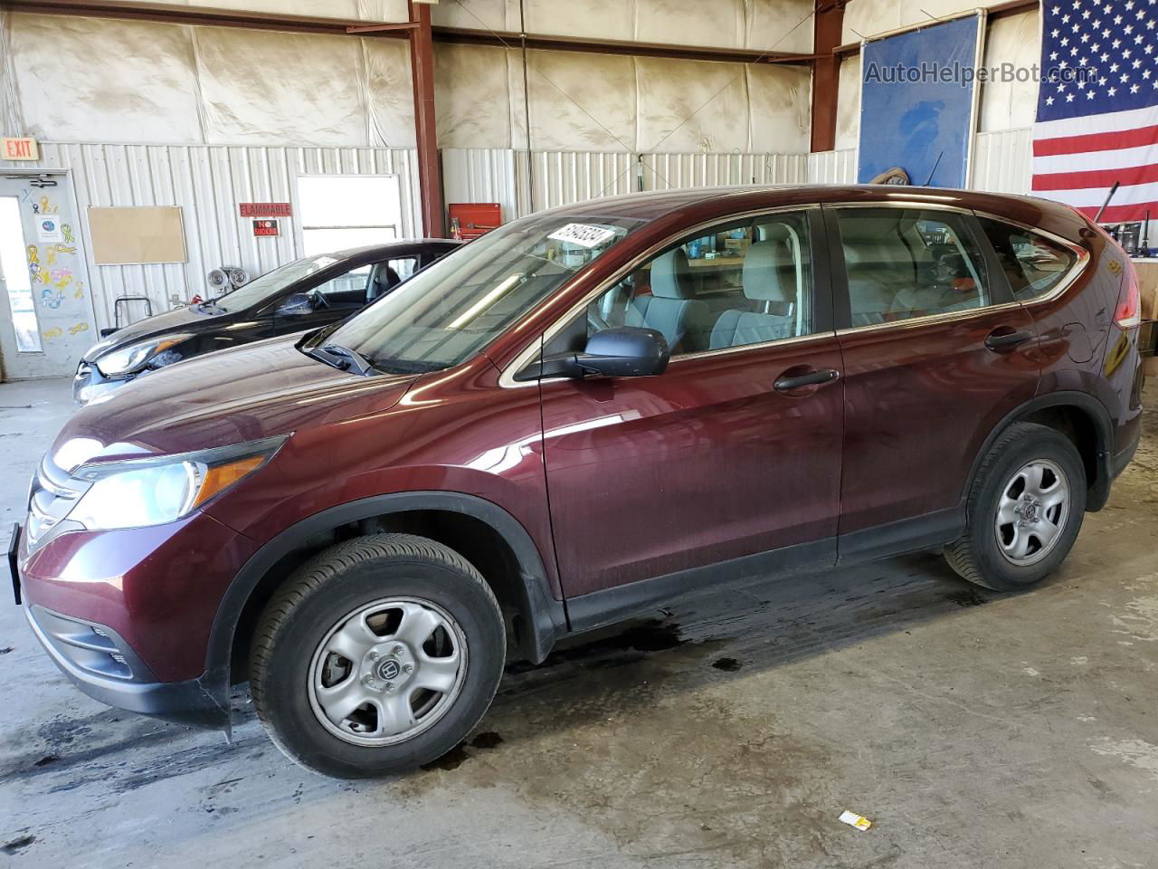 2013 Honda Cr-v Lx Maroon vin: 5J6RM4H33DL082015