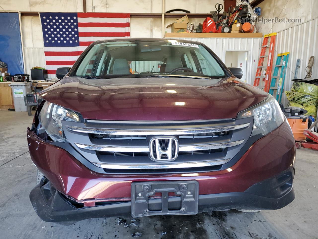 2013 Honda Cr-v Lx Maroon vin: 5J6RM4H33DL082015