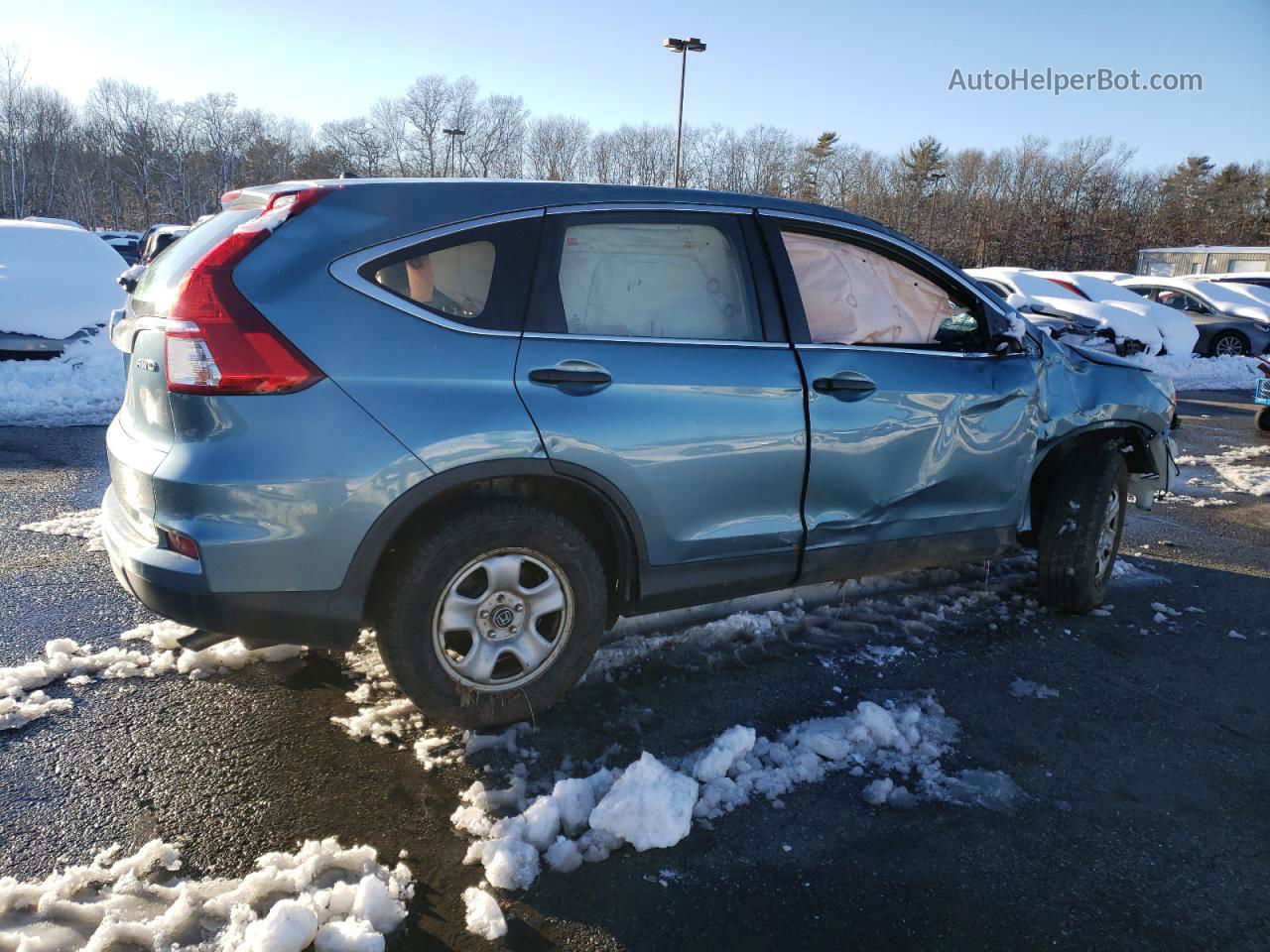 2015 Honda Cr-v Lx Blue vin: 5J6RM4H33FL049776