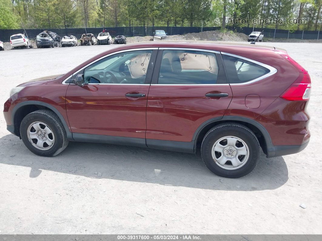 2015 Honda Cr-v Lx Orange vin: 5J6RM4H33FL121169