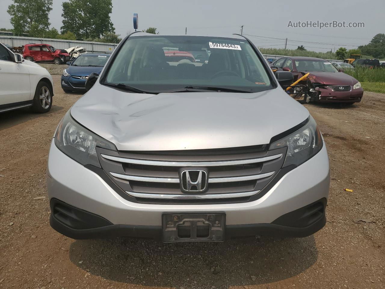 2012 Honda Cr-v Lx Silver vin: 5J6RM4H34CL027863