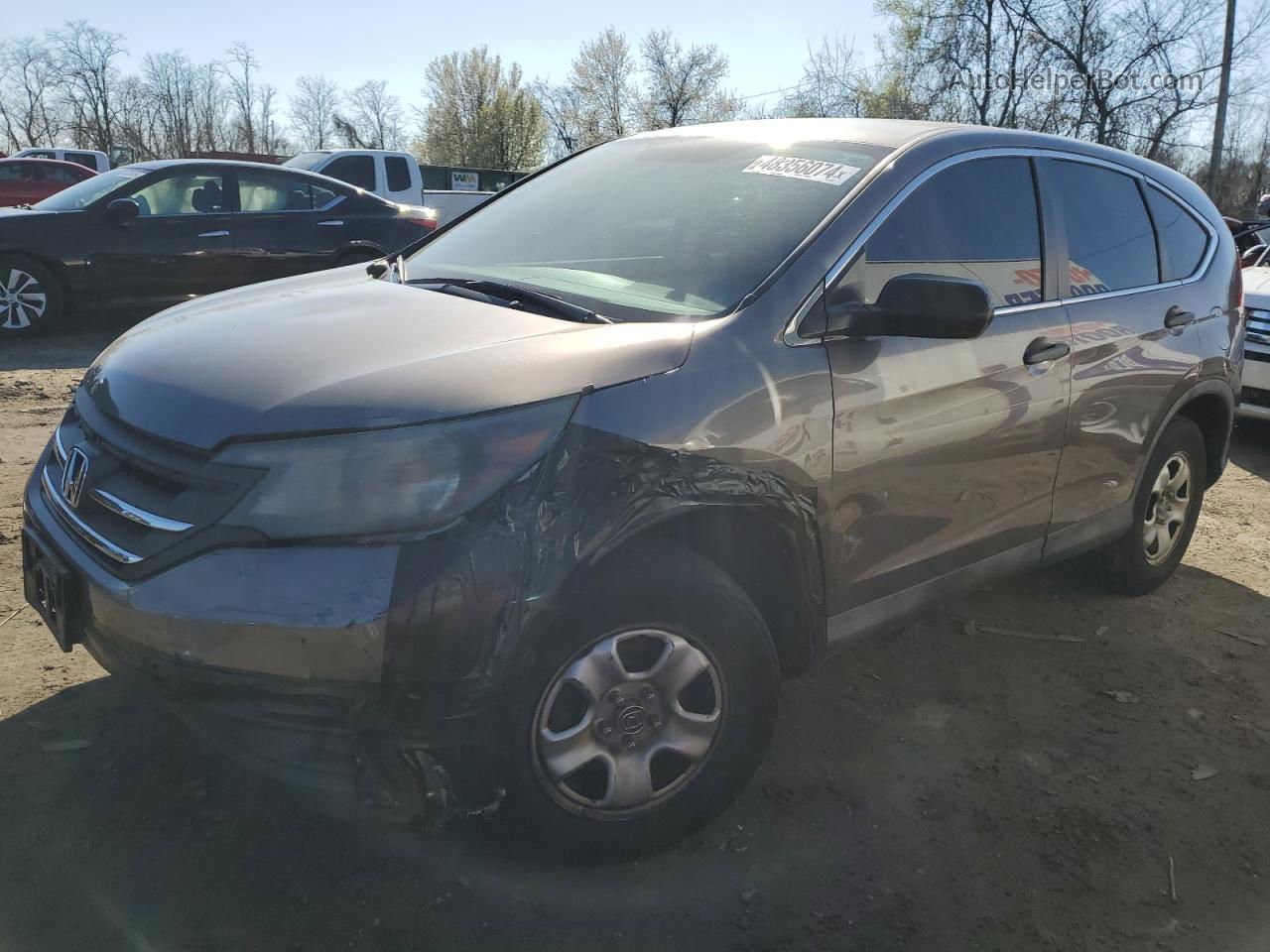 2013 Honda Cr-v Lx Brown vin: 5J6RM4H34DL031302