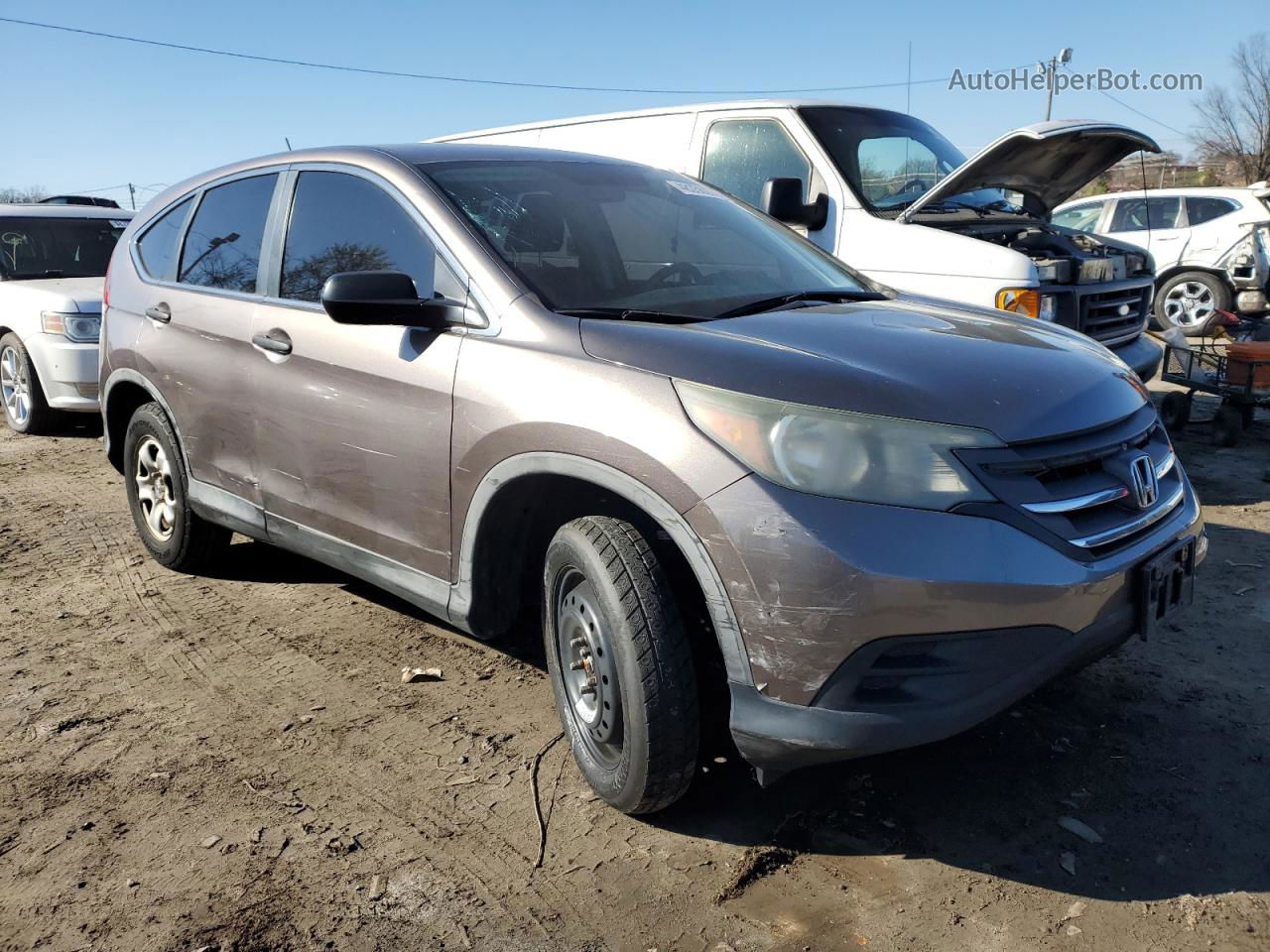 2013 Honda Cr-v Lx Brown vin: 5J6RM4H34DL031302