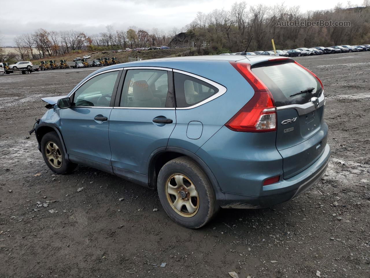 2015 Honda Cr-v Lx Blue vin: 5J6RM4H34FL043226