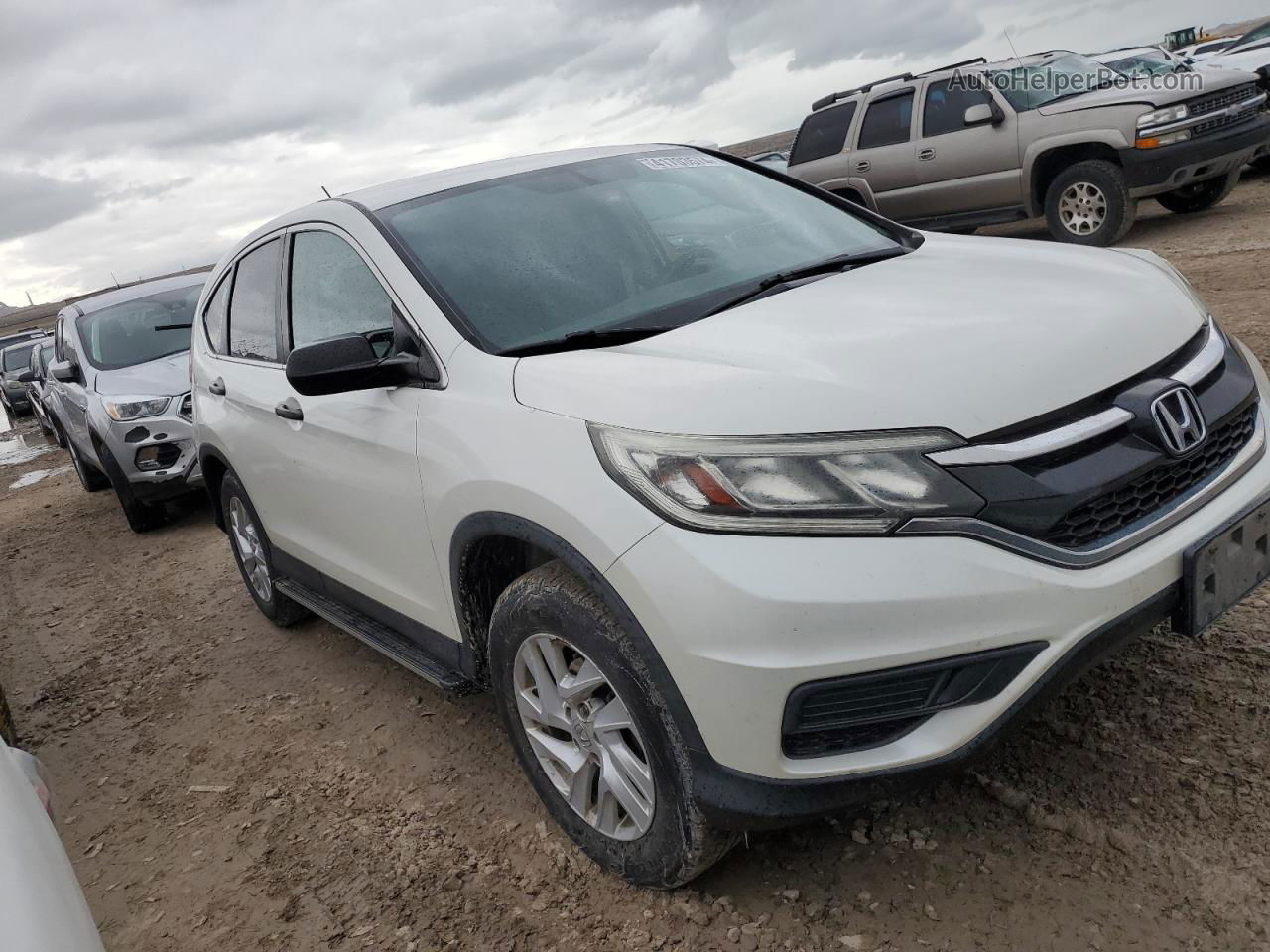 2015 Honda Cr-v Lx White vin: 5J6RM4H34FL049138