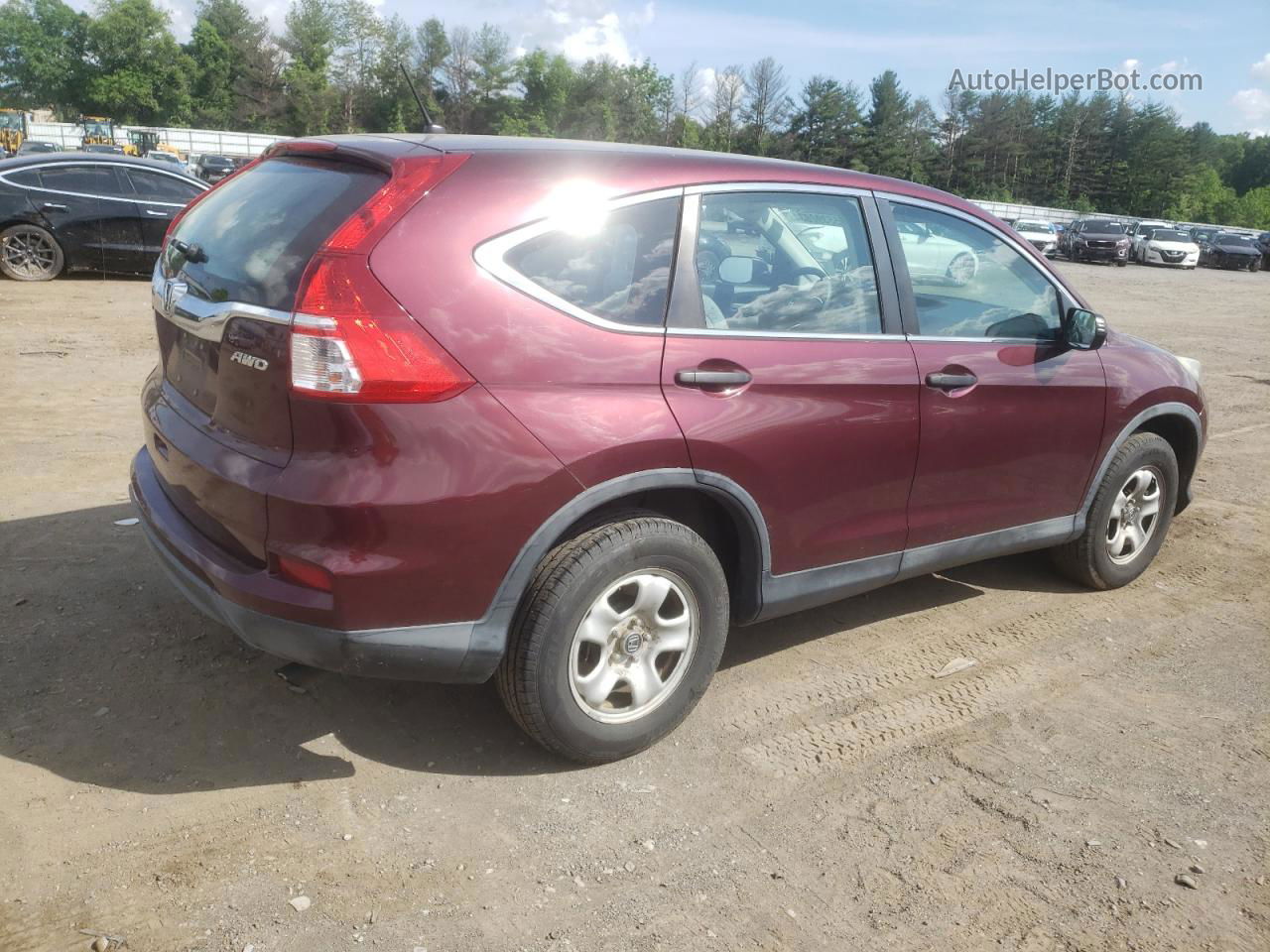 2015 Honda Cr-v Lx Purple vin: 5J6RM4H34FL107197