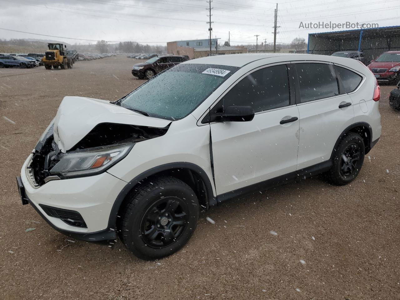 2016 Honda Cr-v Lx White vin: 5J6RM4H34GL113020